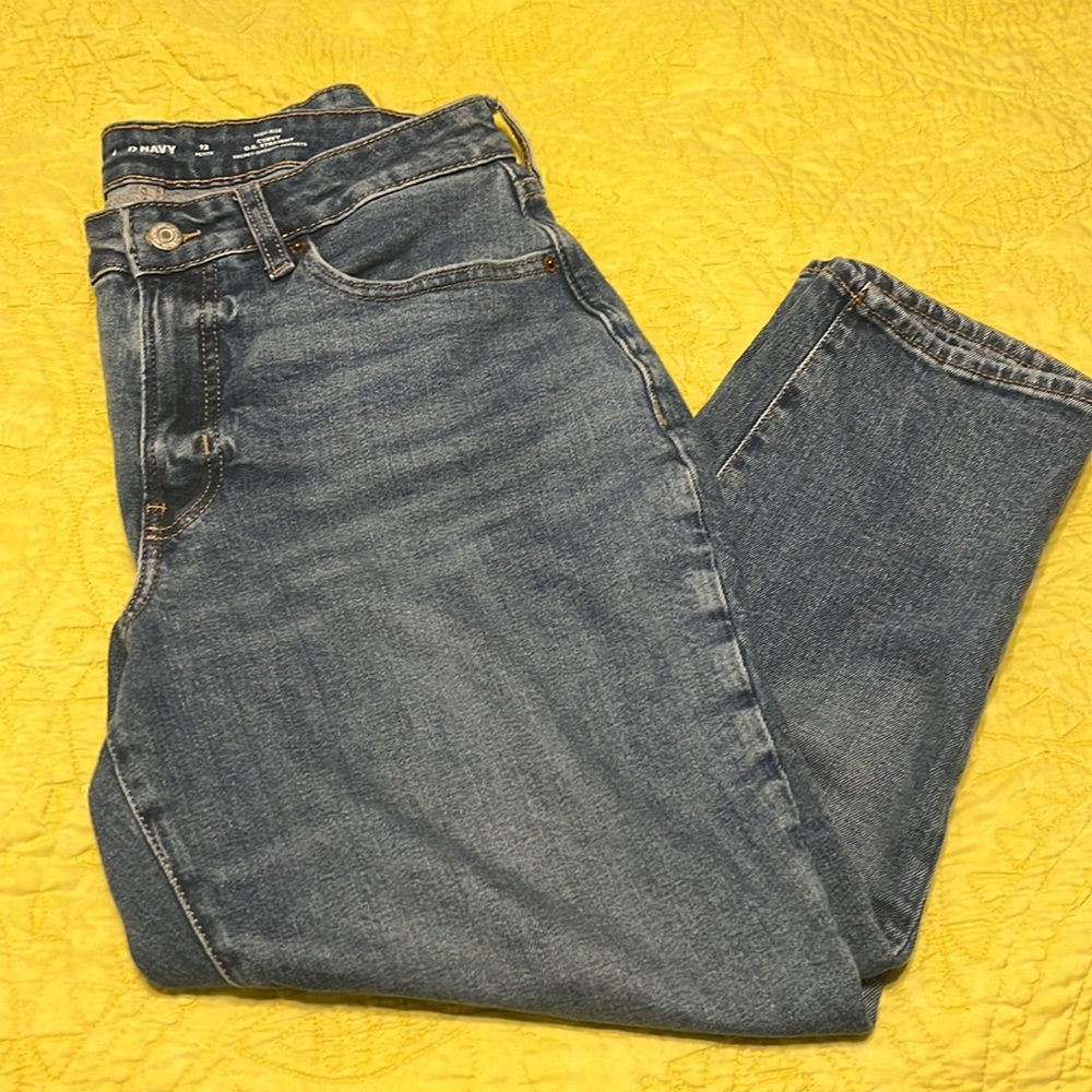 Old Navy High Rise Curvy OG Straight Ankle Jeans, 12 Petite